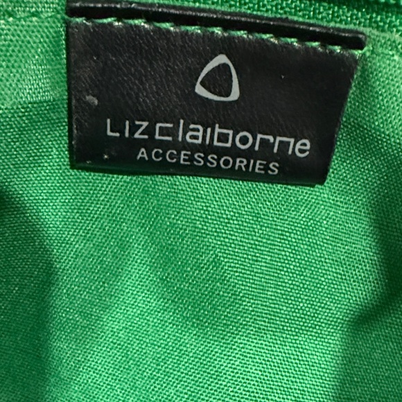 Liz Claiborne Emerald Green Shamrock Patchwork Tote Bag - Picture 2 of 11